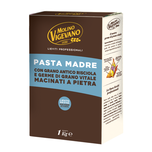 Pasta madre con germe di grano macinato a pietra.