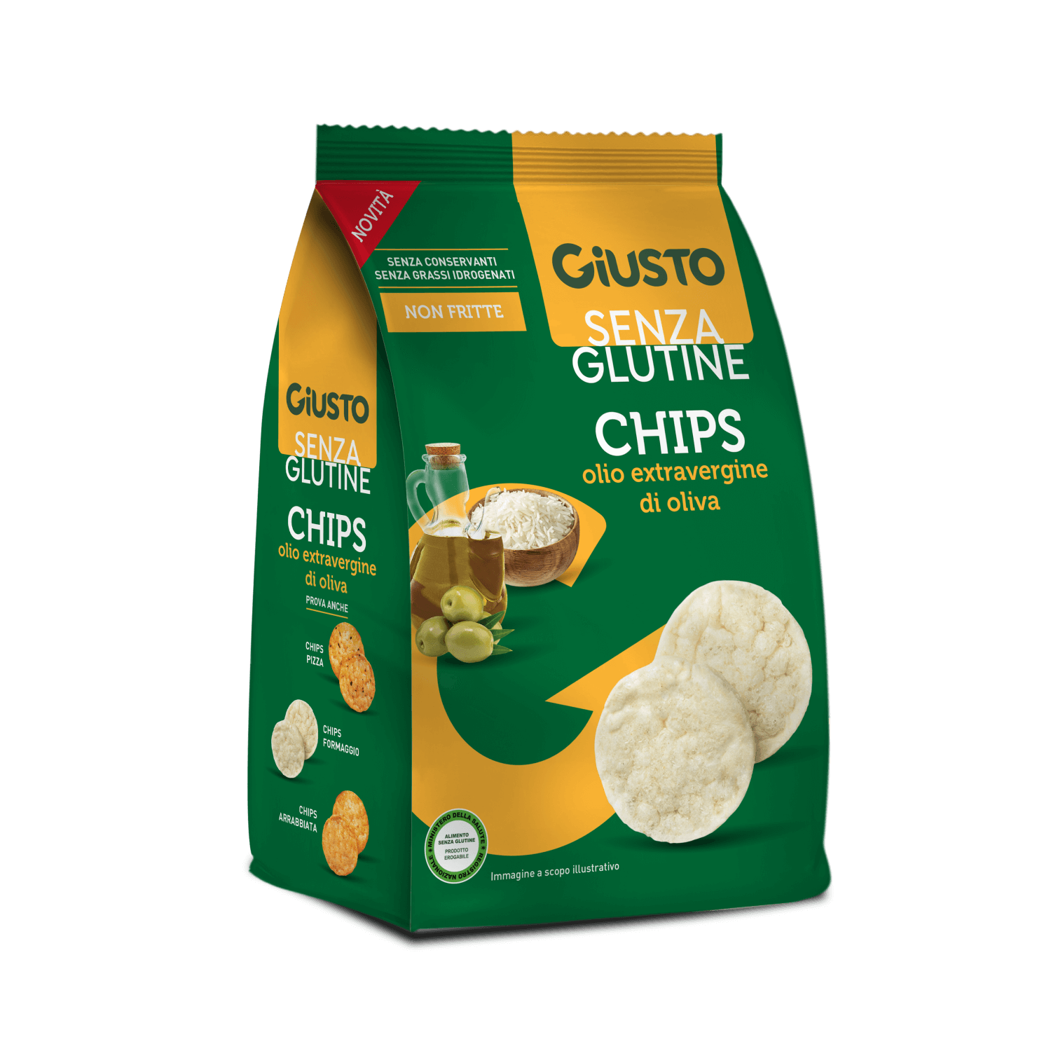 Giusto Chips Olio Extravergine di Oliva Senza Glutine