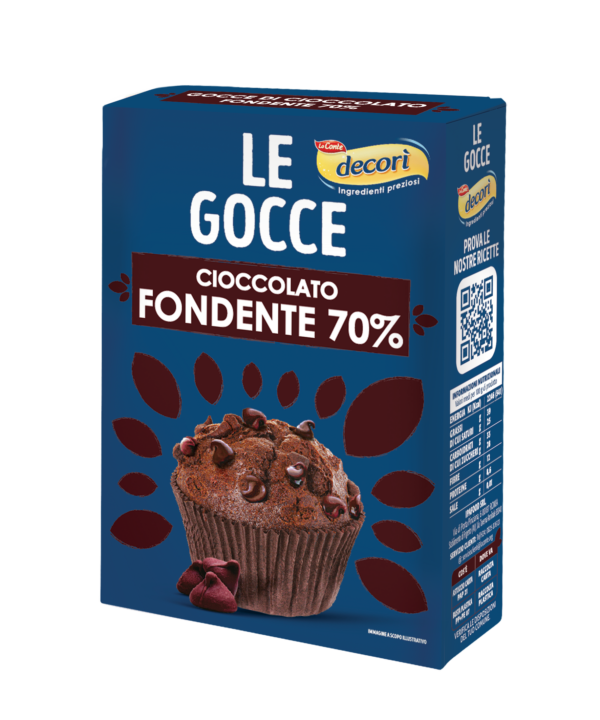 Gocce di cioccolato extra fondente, perfette per dare un carattere deciso alle tue dolci creazioni
