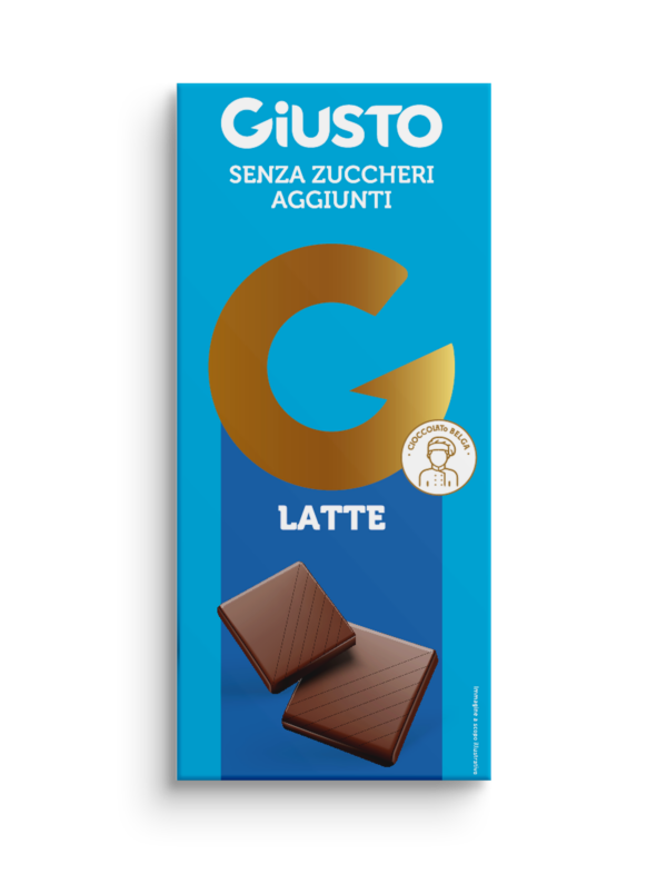 Tavoletta cioccolato al latte senza zuccheri aggiunti di Giusto.