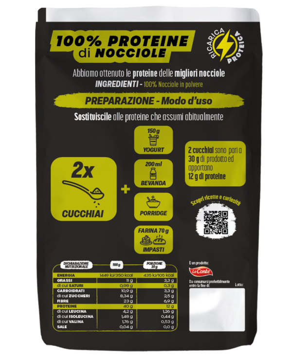 ricarica proteica nocciole: 100% proteine da frutta secca