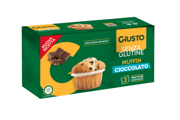 Goloso muffin yogurt e gocce di cioccolato senza glutine.