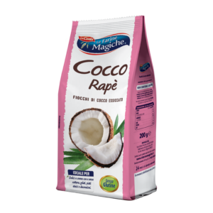 Fiocchi di cocco essiccato ideali per: dolci e creme, con e senza cottura, gelati piatti etnici e decorazioni.
