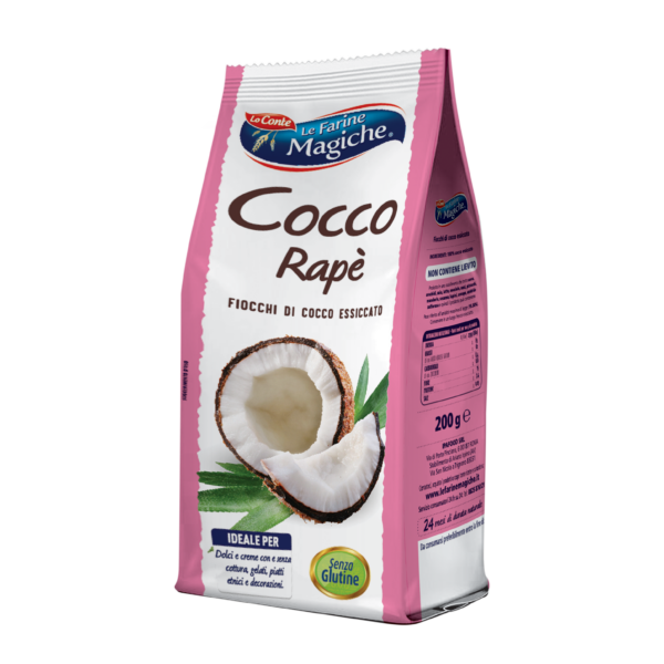 Fiocchi di cocco essiccato ideali per: dolci e creme, con e senza cottura, gelati piatti etnici e decorazioni.